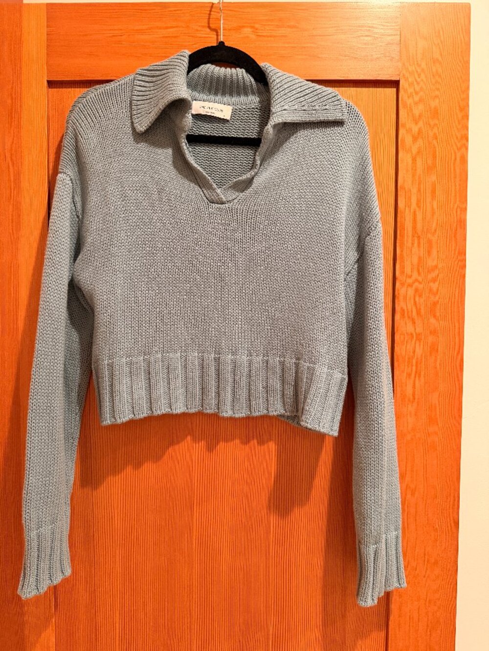 The Tile Club Blue Pull Over Collared Sweater - Women's Medium